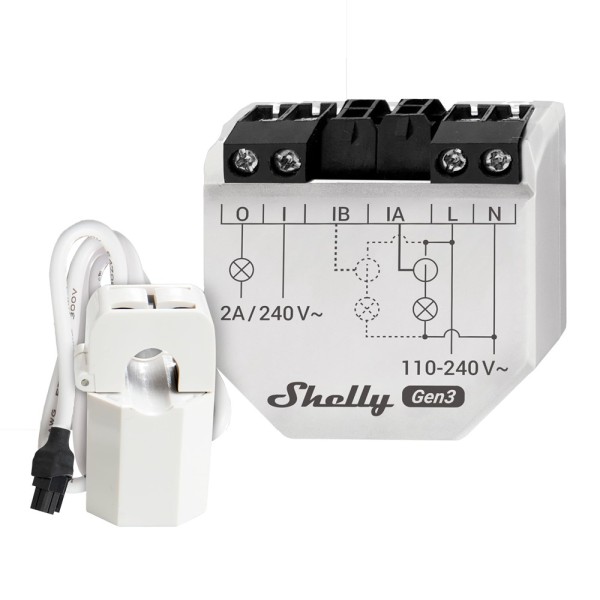 Acquistare SHELLY SH-EM-GEN3-50A Shelly EM Gen3 + 50A - Misurazione a 2 canali / Pinza 50A inclusa - Controllo del contattore tr
