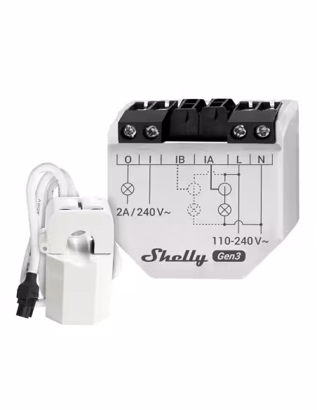 Kaufen SHELLY SH-EM-GEN3-50A Shelly EM Gen3 + 50A – 2‑Kanal‑Messung / 50A‑Stromzange inklusive – Schützsteuerung über