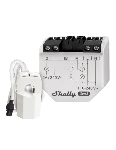 Comprar SHELLY SH-EM-GEN3-50A Shelly EM Gen3 + 50A - WiFi 2.4 GHz IEEE802.11 b/g/n - Medidor de consumo - Soporta 110-240 V - Id