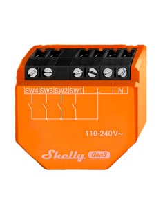 Acquista SHELLY SH-I4-GEN3 Shelly i4 Gen3 - 4 ingressi digitali / scene / multi-clic - Consente fino a 4 interruttori o pulsanti