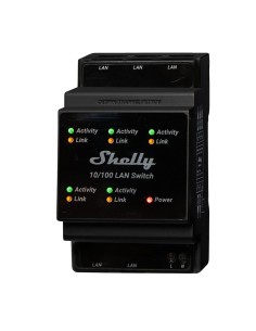 Acheter SHELLY SH-LAN-SWITCH Shelly LAN Switch - Ajoutez 5 ports RJ45 à votre tableau électrique - Format optimisé pour montage 