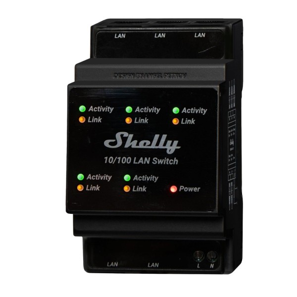 Kaufen SHELLY SH-LAN-SWITCH Shelly LAN Switch – Fügt 5 RJ45-Ports zu deinem Schaltschrank hinzu – Für die Montage optimiertes Fo