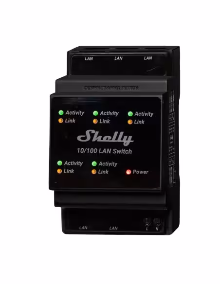 Acquista SHELLY SH-LAN-SWITCH Shelly LAN Switch - Aggiungi 5 porte RJ45 al tuo quadro elettrico - Formato ottimizzato per il mon