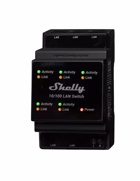 Comprar SHELLY SH-LAN-SWITCH Shelly LAN Switch - Añade 5 puertos RJ45 a tu cuadro eléctrico - Formato optimizado para montaje en