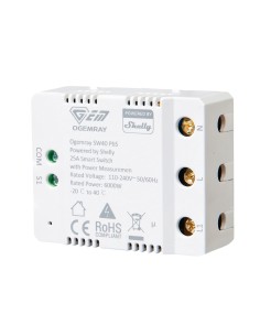Comprar SHELLY SH-OG-SMART-RELAY-25A Ogemray Smart Relay 25A - WiFi 2.4 GHz / Bluetooth  - Relé Inteligente - Medidor de consumo