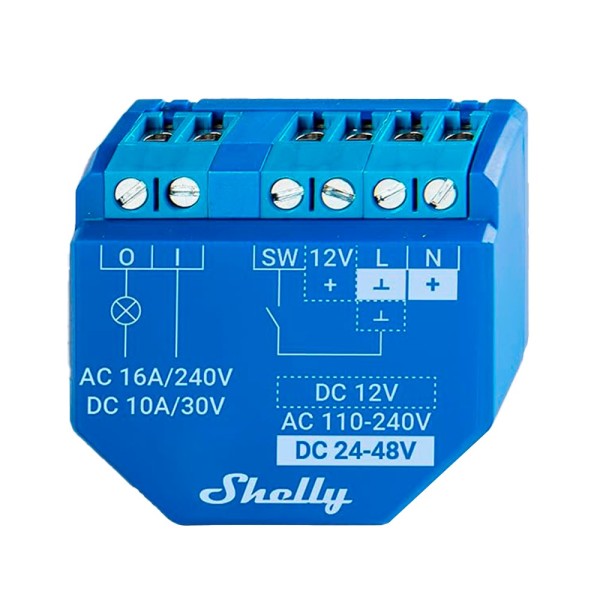 Comprar SHELLY SH-PLUS-1 Relé Shelly Plus 1 - Controlador Inteligente - Relé de 1 canal / Contacto Seco - WiFi 2.4GHz / Bluetoot