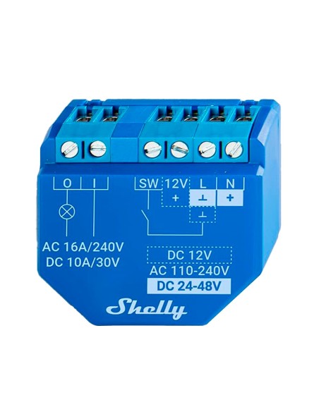 Comprar SHELLY SH-PLUS-1 Relé Shelly Plus 1 - Controlador Inteligente - Relé de 1 canal / Contacto Seco - WiFi 2.4GHz / Bluetoot