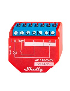 Comprar SHELLY SH-PLUS-1PM Shelly Plus 1PM - WiFi 2.4 GHz IEEE802.11 b/g/n / Bluetooth -  Interruptor inteligente  - Soporta 110