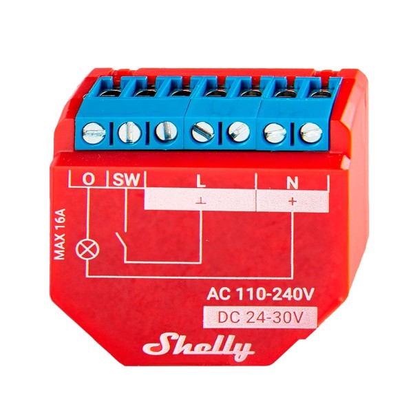 Comprar SHELLY SH-PLUS-1PM Shelly Plus 1PM - WiFi 2.4 GHz IEEE802.11 b/g/n / Bluetooth -  Interruptor inteligente  - Soporta 110