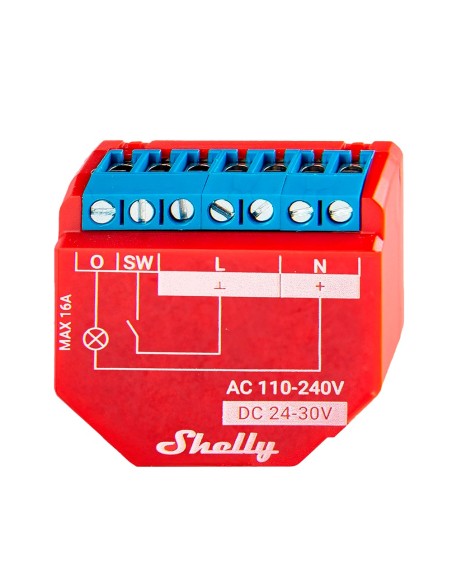 Comprar SHELLY SH-PLUS-1PM Shelly Plus 1PM - WiFi 2.4 GHz IEEE802.11 b/g/n / Bluetooth -  Interruptor inteligente  - Soporta 110