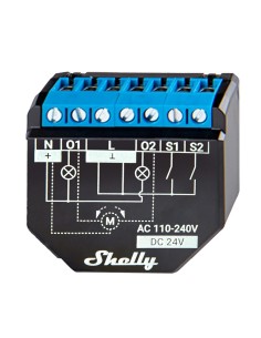 Acquista SHELLY SH-PLUS-2PM Relè Shelly Plus 2PM - Controller per tapparelle / tende da sole - Relè a 2 canali indipendenti - Wi