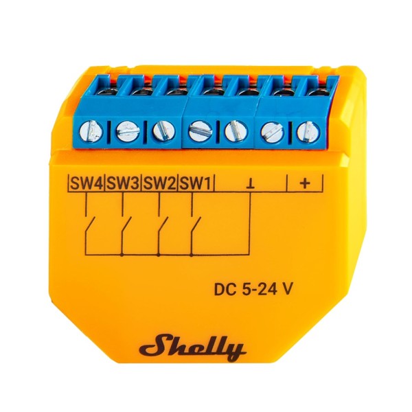 Comprar SHELLY SH-PLUS-I4-DC Shelly Plus I4 DC - WiFi 2.4 GHz IEEE802.11 b/g/n / Bluetooth -  Interruptor inteligente  - Soporta