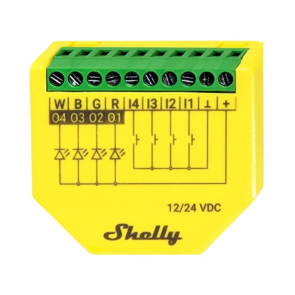Comprar SHELLY SH-PLUS-RGBW-PM Shelly Controlador RGBW para tiras LED - WiFi 2.4 GHz IEEE802.11 b/g/n / Bluetooth - Admite cualq