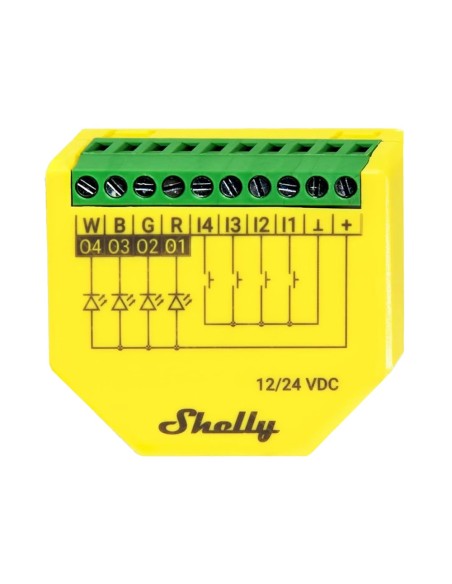 Comprar SHELLY SH-PLUS-RGBW-PM Shelly Controlador RGBW para tiras LED - WiFi 2.4 GHz IEEE802.11 b/g/n / Bluetooth - Admite cualq