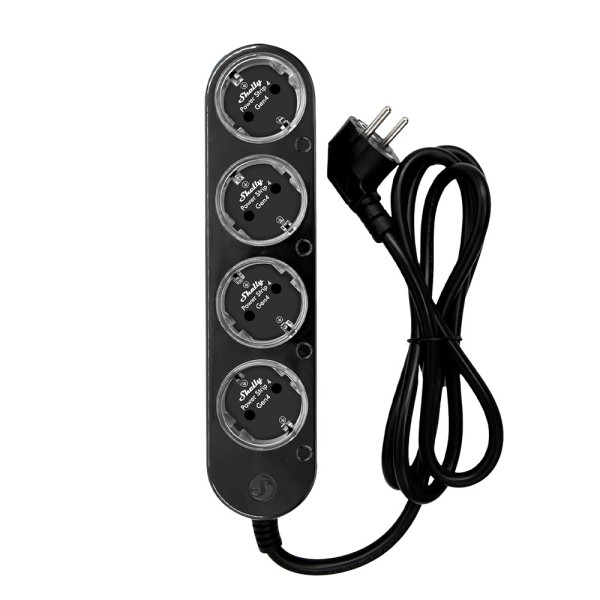 Acquista SHELLY SH-POWER-STRIP-4-GEN4-B Shelly Power Strip 4 Gen4 Black - Ciabatta intelligente con 4 prese indipendenti - Prote