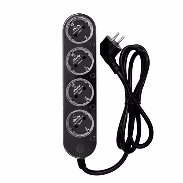 Comprar SHELLY SH-POWER-STRIP-4-GEN4-B Shelly Power Strip 4 Gen4 Black - Regleta inteligente con 4 tomas independientes - Protec