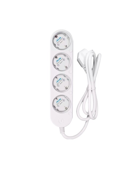 Acheter SHELLY SH-POWER-STRIP-4-GEN4-W Shelly Power Strip 4 Gen4 (Blanc) - Multiprise intelligente avec 4 prises indépendantes -