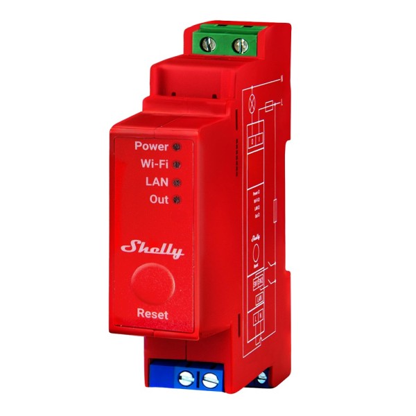 Kaufen SHELLY SH-PRO-1PM Shelly Pro 1PM Relais – Intelligenter DIN-Schienen-Controller – 1-Kanal-Relais / Verbrauchsmessung – Wi