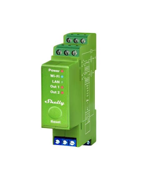 Comprar SHELLY SH-PRO-DIMMER-2PM Shelly Pro Dimmer 2PM - WiFi 2.4 GHz IEEE802.11 b/g/n / Bluetooth - Atenuador inteligente carri