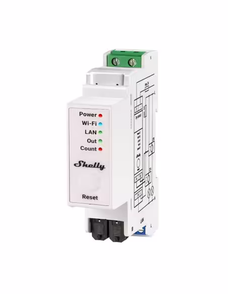 Acheter SHELLY SH-PRO-EM-50 Shelly PRO EM - 50 - Mesure à 2 canaux / 2 x pince 50A incluse - Contacteur via sortie de r