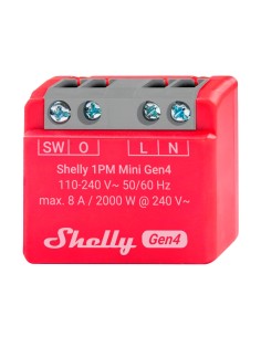 Comprar SHELLY SH-SL-1PM-MINI-GEN4 Shelly 1PM Mini Gen4 - WiFi 2.4 GHz / Bluetooth / Zigbee -  Interruptor inteligente  - Soport