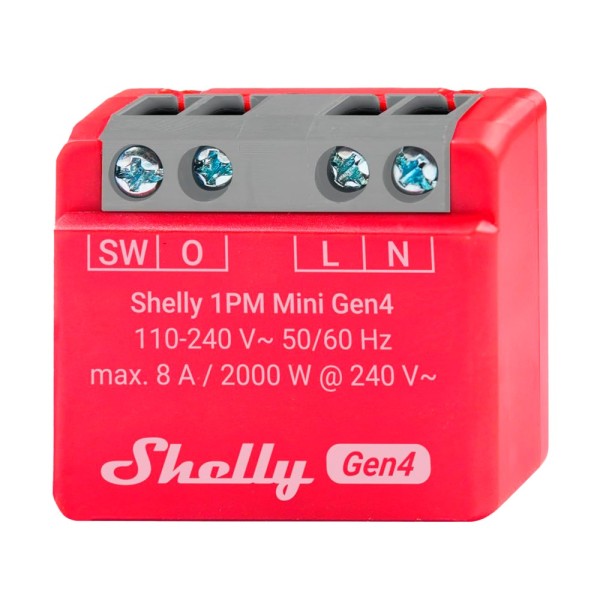 Comprar SHELLY SH-SL-1PM-MINI-GEN4 Shelly 1PM Mini Gen4 - WiFi 2.4 GHz / Bluetooth / Zigbee -  Interruptor inteligente  - Soport