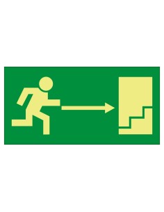 Comprar OEM SIGNS-A658B-3216 Cartel de señalización - Salidas y recorridos de evacuación - Evacuación salida ascendente derecha 