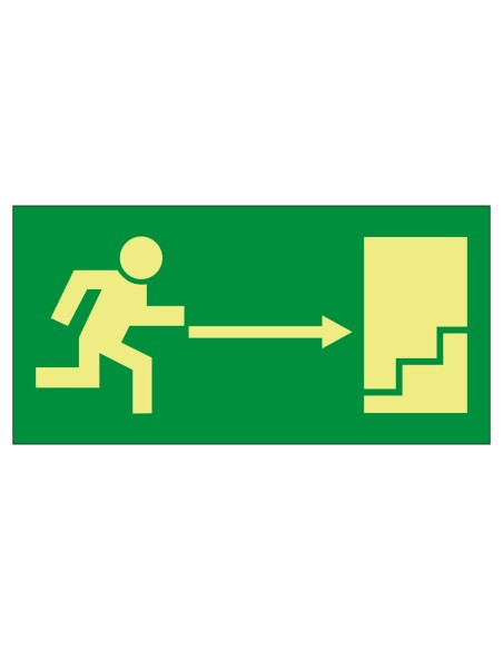 Acheter OEM SIGNS-A658B-3216 Panneau de signalisation - Sorties et itinéraires d’évacuation - Évacuation sortie ascendante à dro