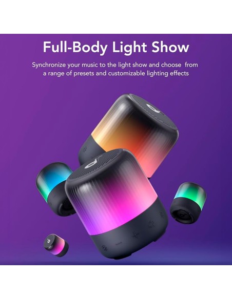 Soundcore SNC-Glow-Mini-B SoundCore SountCore Portable SoundCore por Anker - 8W Sound - 12 horas Reprodução - Conecte mais de 10