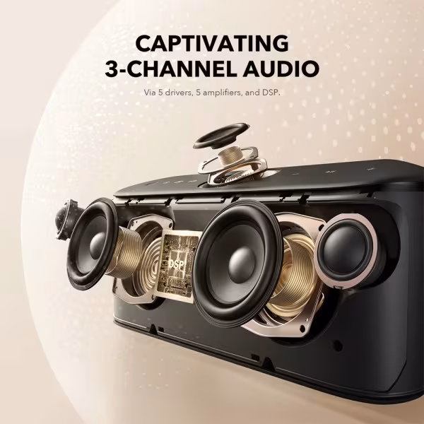 Comprar ANKER - SOUNDCORE SNC-MOTION-X600-B Altavoz portátil Soundcore by Anker - 5 diafragmas y 3 amplificadores  - Sonido de 5