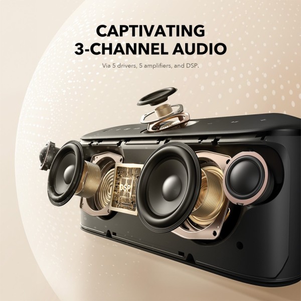 Comprar SOUNDCORE SNC-MOTION-X600-B Altavoz portátil Soundcore by Anker - 5 diafragmas y 3 amplificadores  - Sonido de 50W - 12 