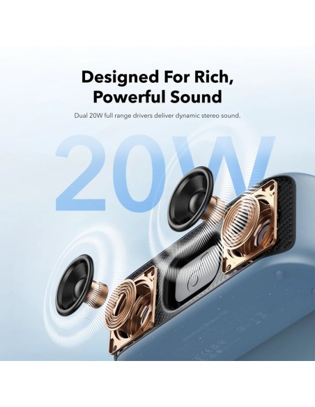 Comprar SOUNDCORE SNC-MOTION100-B Altavoz portátil Soundcore by Anker - 2 diafragmas estereo - Sonido de 20W - 12 Horas de Repro