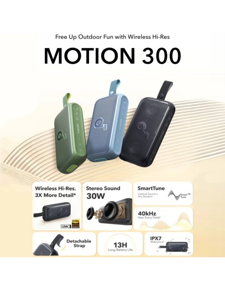 Comprar SOUNDCORE SNC-MOTION300-BLUE Altavoz portátil Soundcore by Anker - 2 diafragmas estereo - Sonido de 30W - 13 Horas de Re