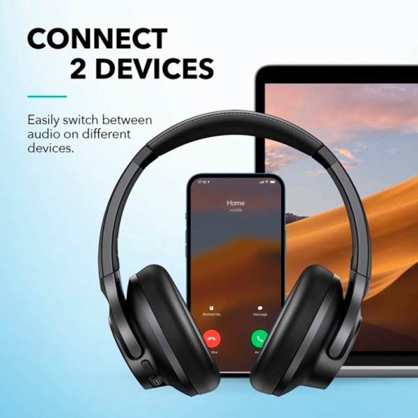 Kaufen ANKER - SOUNDCORE SNC-Q20I-BL Kabellose Kopfhörer Soundcore by Anker – 60 Stunden Wiedergabe – Bis zu 90% Rauschreduzieru