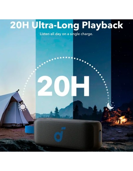 Soundcore SNC-Select-3 Speaker Portable Selecione 3 SoundCore por Anker - 2 Diafragmas Estéreo 1.5 & OT - 16W Som - 20 horas D