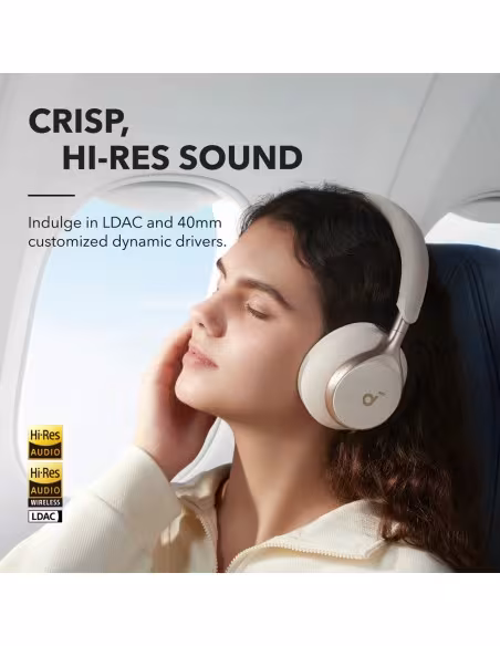 Comprar ANKER - SOUNDCORE SNC-SPACE-ONE-W Auriculares Inalámbricos Soundcore by Anker - 55 horas de reproducción - Hasta 98% Red