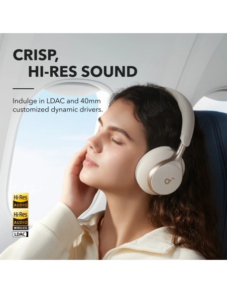 Comprar SOUNDCORE SNC-SPACE-ONE-W Auriculares Inalámbricos Soundcore by Anker - 55 horas de reproducción - Hasta 98% Reducción R