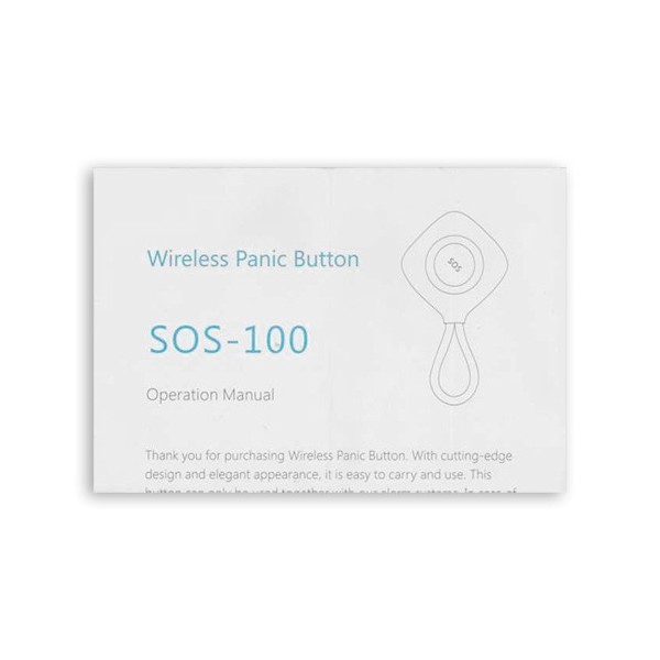 Acquista CHUANGO SOS-100 Pulsante SOS (panico) - Wireless - Leggero e con ciondolo - Attiva la centrale d’allarme - Centrale arm