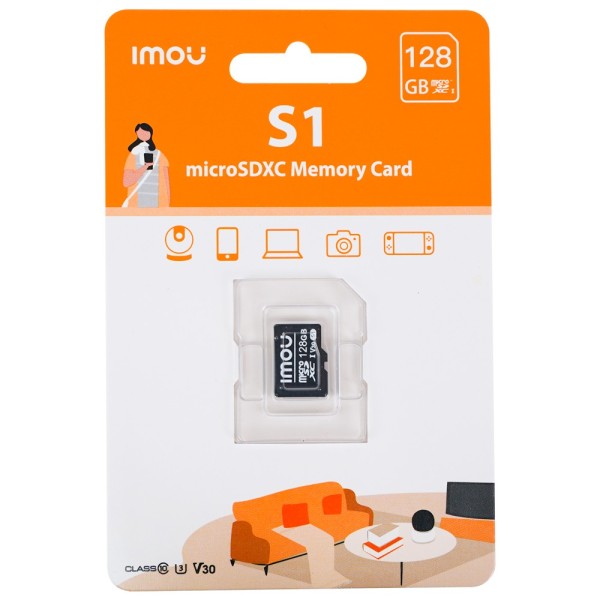 Comprar IMOU TF ST2-128-S1-IMOU Tarjeta microSD Imou - Capacidad 128 GB - Clase 10 | Velocidad R/W: 95/38 MB/s - Ciclos E/P: has