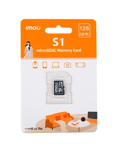 Imou St2-128-S1-imou MicroSD Imou Cartão - Capacidade 128 GB - Classe 10 | Velocidade R / W: 95/38 MB / S - Ciclos E / P: até 50