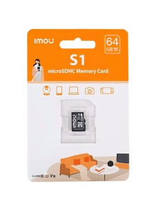 Imou St2-64-S1-imou MicroSD Card Imou - Capacidade 64 GB - Classe 10 | Velocidade R / W: 95/38 MB / S - E / P Ciclos: Até 500 -  2
