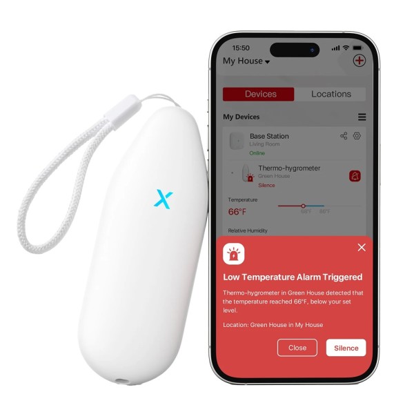 Kaufen X-SENSE STH51 kabelloses Thermometer- und Feuchtigkeitssensor – Verbindung zur Basisstation SBS50 – Temperaturgenauigkeit