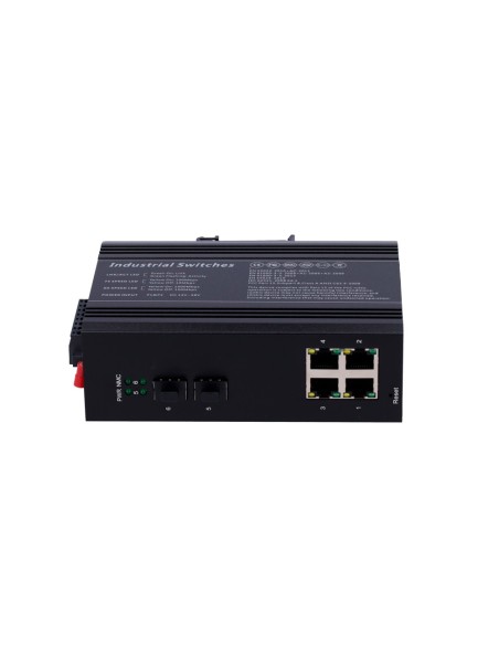 OEM SW0604Mhipe-MGF-120-DIN Mudar PoE OEM - Montagem do trilho DIN - 4 Gigabit + 2 portas SFP Gigabit - 9 ou 2 / 30W