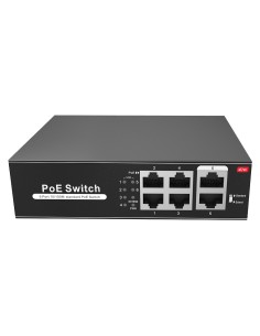 Comprar OEM SW0604POE-65-E Switch PoE - 4 puertos PoE + 2 Uplink RJ45 - Velocidad hasta 100 Mbps en todos los puertos - Hasta 60