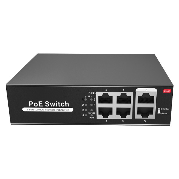 Acheter OEM SW0604POE-65-E Switch PoE - 4 ports PoE + 2 Uplink RJ45 - Vitesse jusqu’à 100 Mbps sur tous les ports - Jusqu’à 60
