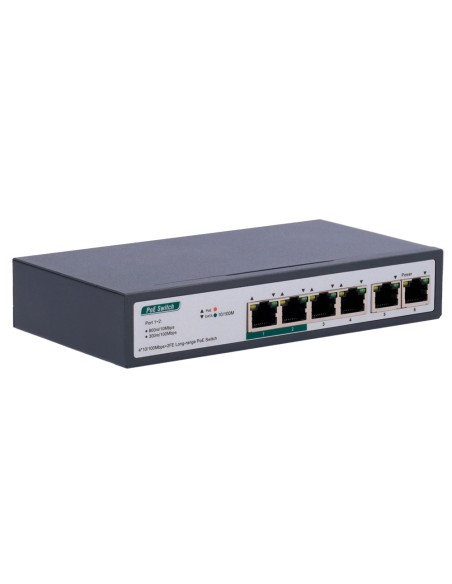 Comprar OEM SW0604POE-800M-60W Switch PoE - 4 puertos PoE+ FE + 2 FE Uplink - Velocidad 4 x10/100Mbps + 2 x10/100Mbps - 2 Puerto
