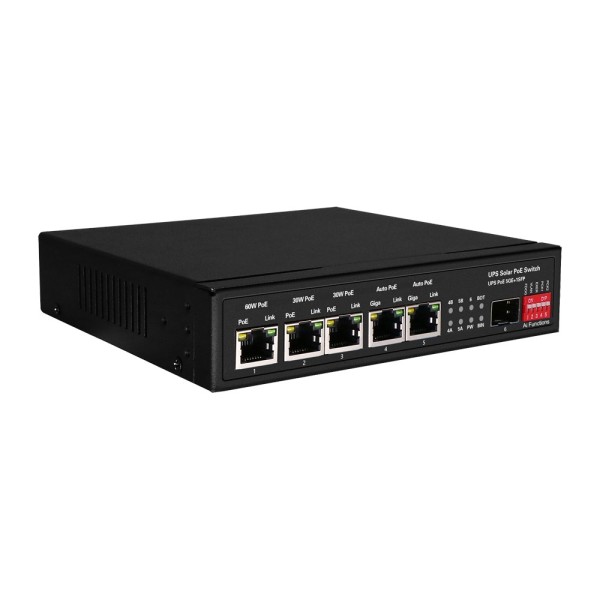 Comprar OEM SW0605HIPOE-GF-DC-65 Switch PoE - 5 puertos PoE + 1 SFP - Velocidad de puertos 10/100/1000 Mbps - 1xHi-PoE (60W) + 2