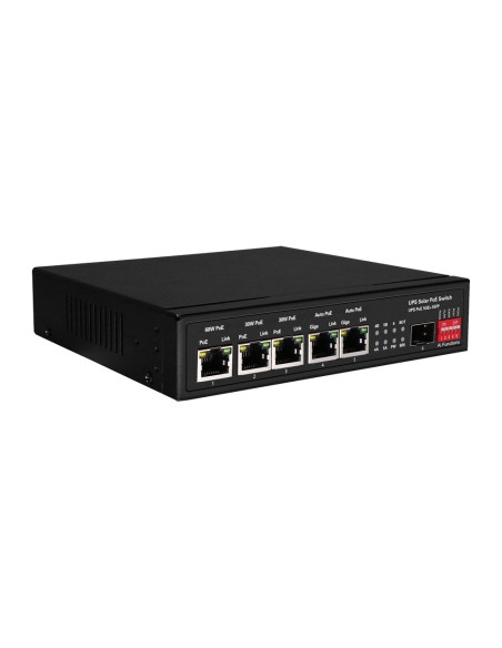 Acheter OEM SW0605HIPOE-GF-DC-65 Switch PoE - 5 ports PoE + 1 SFP - Vitesse des ports 10/100/1000 Mbps - 1xHi-PoE (60W) + 2