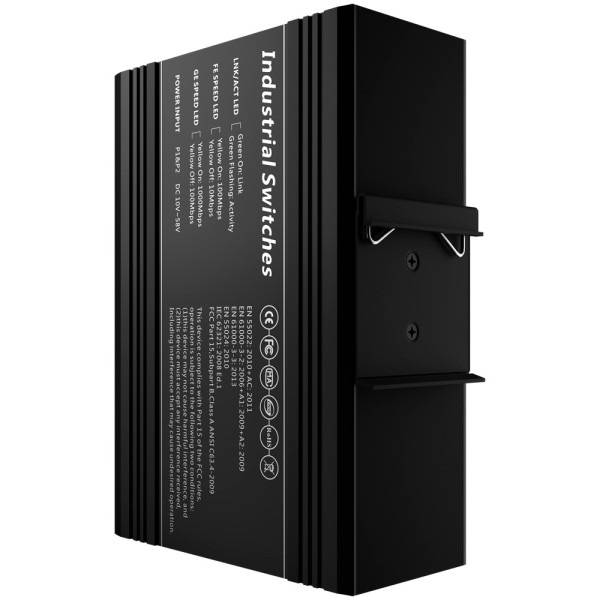 Acheter un switch SW1008HIPOE-MGF-240-DIN OEM PoE en marque blanche - Montage sur rail DIN - 8 ports Gigabit + 2 SFP Gigabit - 9