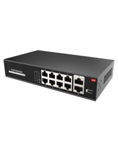 OEM SW1008POE-100-E Switch Poe - 8 Portas Poe + 2 UpbLink RJ45 - Velocidade 10/100 Mbps - Funções: AI VLAN / QOS / CCTV Estender